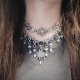 ✨ Gotycki choker chainmail ze stali chirurgicznej i szkła – ręcznie robiony, idealny do alternatywnych stylizacji! ✨