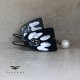 Kolczyki White & Black - Flower with Pearl