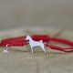 Basenji - bransoletka z psem, srebro 925