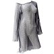 Warstwowa sukienka off shoulder