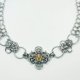 Ręcznie robiony choker chainmail – stal chirurgiczna & złoty fasetowany koralik