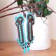 TURKUS - KOLCZYKI SOUTACHE OD PROJEKTANTKI - NOWE