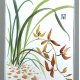 Beżowa orchidea. japońskie malarstwo sumi-e. Original Akwarela A4