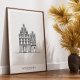 Plakat Architektura - Toruń - Dom Kopernika  50x70 cm