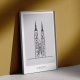 Plakat Architektura - Wrocław - Archikatedra  50x70 cm
