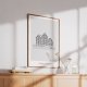 Plakat Architektura - Bydgoszcz - Spichrze nad Brdą  50x70 cm