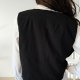 Czarna kamizelka garniturowa z ozdobnym wiązaniem | styl vintage/boho