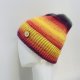Kolorowa delikatna czapka beanie z wywinięciem S/M z wełną merino
