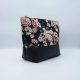 Kosmetyczka duża czarna w róże vintage wodoodporna