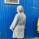 Kimono płaszcz filcowany kwietny wzór.