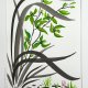 Dzika orchidea. japońskie malarstwo sumi-e. Original Akwarela A4