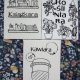 Książkara - haft w ramce (czarna)