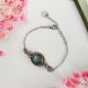 Bransoletka Labradoryt stal chirurgiczna handmade wirewrapping