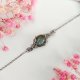 Bransoletka Labradoryt stal chirurgiczna handmade wirewrapping
