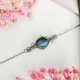 Bransoletka Labradoryt stal chirurgiczna handmade wirewrapping