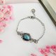 Bransoletka Labradoryt stal chirurgiczna handmade wirewrapping