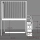 Łóżko na antresoli z lamelami pod materac 90x200 cm