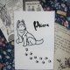 Psiara - haft w ramce (drewno)
