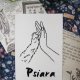 Psiara - haft w ramce (drewno)