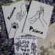Psiara - haft w ramce (drewno)