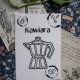 Kawiara - haft w ramce (drewno)