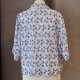 Bluzka crop bawełna muślin hafty kobalt i biel XS S