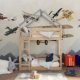 Łóżko piętrowe domek z drabinką pod materac 80x160 cm