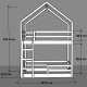 Łóżko piętrowe domek z drabinką pod materac 90x180 cm