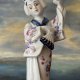 made in Japan porcelanowa figurka kalkomania i ręczne zdobienie