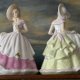 Różowa Dama  porcelanowa figurka ręcznie malowana