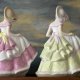 Pastelowa Dama -  porcelanowa figurka ręcznie malowana