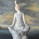 w stylu Nao Lladro -niespotykana porcelanowa figurka 19,5 cm  wysokości -ciekawe połączenie wykończenia biskwitowego i błyszczącego