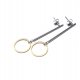 Stick /ring silver and gold/ alloys collection - kolczyki