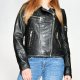 NOWA SKÓRZANA KURTKA RAMONESKA ROCK METAL NITY ŁAŃCUSZKI MAZE 38 M SKÓRA OWCZA BIKER UNIKAT!!!