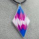 Wisiorek trans pride z żywicy pend 006