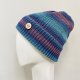 Kolorowa czapka przejściowa prążkowana beanie cienka 100% bawełna