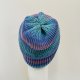 Kolorowa czapka przejściowa prążkowana beanie cienka 100% bawełna