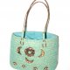 Seledynowa Vintage Torebka boho koszyk hippie lato