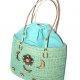 Seledynowa Vintage Torebka boho koszyk hippie lato