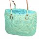 Seledynowa Vintage Torebka boho koszyk hippie lato