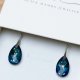 Srebrne kolczyki z kryształem Swarovski Bermuda Blue