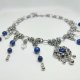 Choker Chainmaille Kamień Naturalnny Sodalit Stal Chirurgiczna Fairy