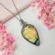 Naszyjnik Labradoryt stal chirurgiczna wisiorek handmade wirewrapping