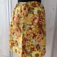 Żółta brązowa zielona spódnica w kwiaty retro hippie vintage