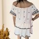 Kremowa sukienka z haftami, boho style, Pepe Jeans, r. L