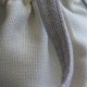 Torba plecak 2w1 w plecionej tkaniny ecru