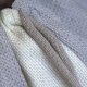 Torba plecak 2w1 w plecionej tkaniny ecru