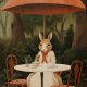 Plakat Przerwa na herbatę  - format 61x91 cm zajączek grafika ilustracja