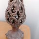 Piękny stylizowany świecznik z żywicy wyc.35 cm