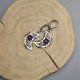 Kolczyki księżyce, półksiężyce, ametyst, stal chirurgiczna, wire wrapping